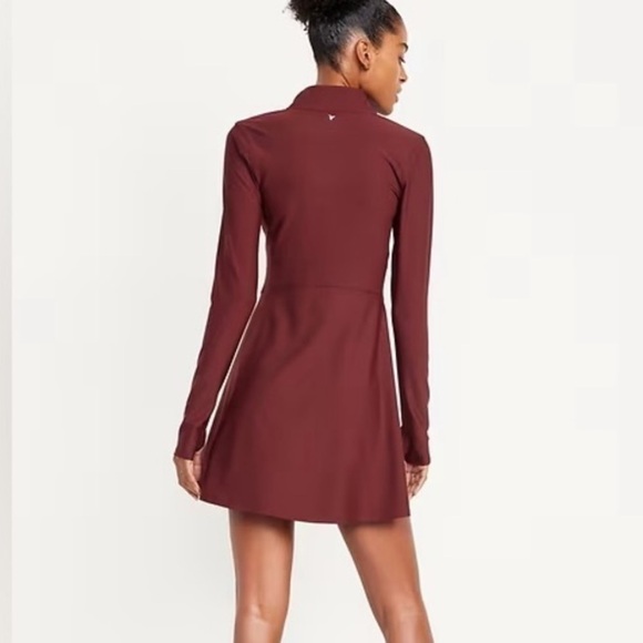 Old navy active power soft size small petite long sleeve maroon dress - Picture 3 of 4